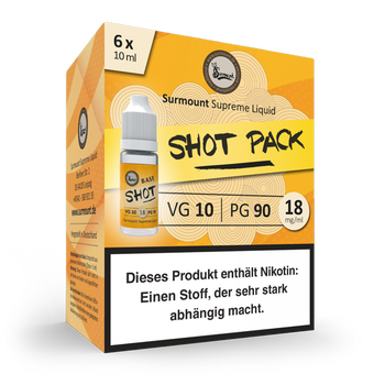 Shot Pack (90/10, 18mg, 6x10ml)