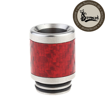 Drip Tip Stainless Steel Carbon 810 red